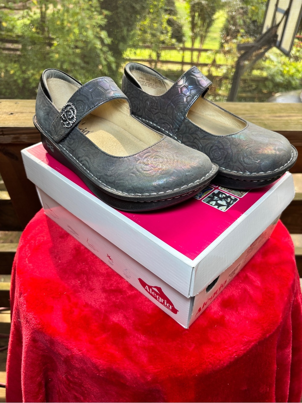 Alegria Paloma Mary Jane Shoes Womens Size 37 6.5 Rose Shadow Multicolor PAL-683